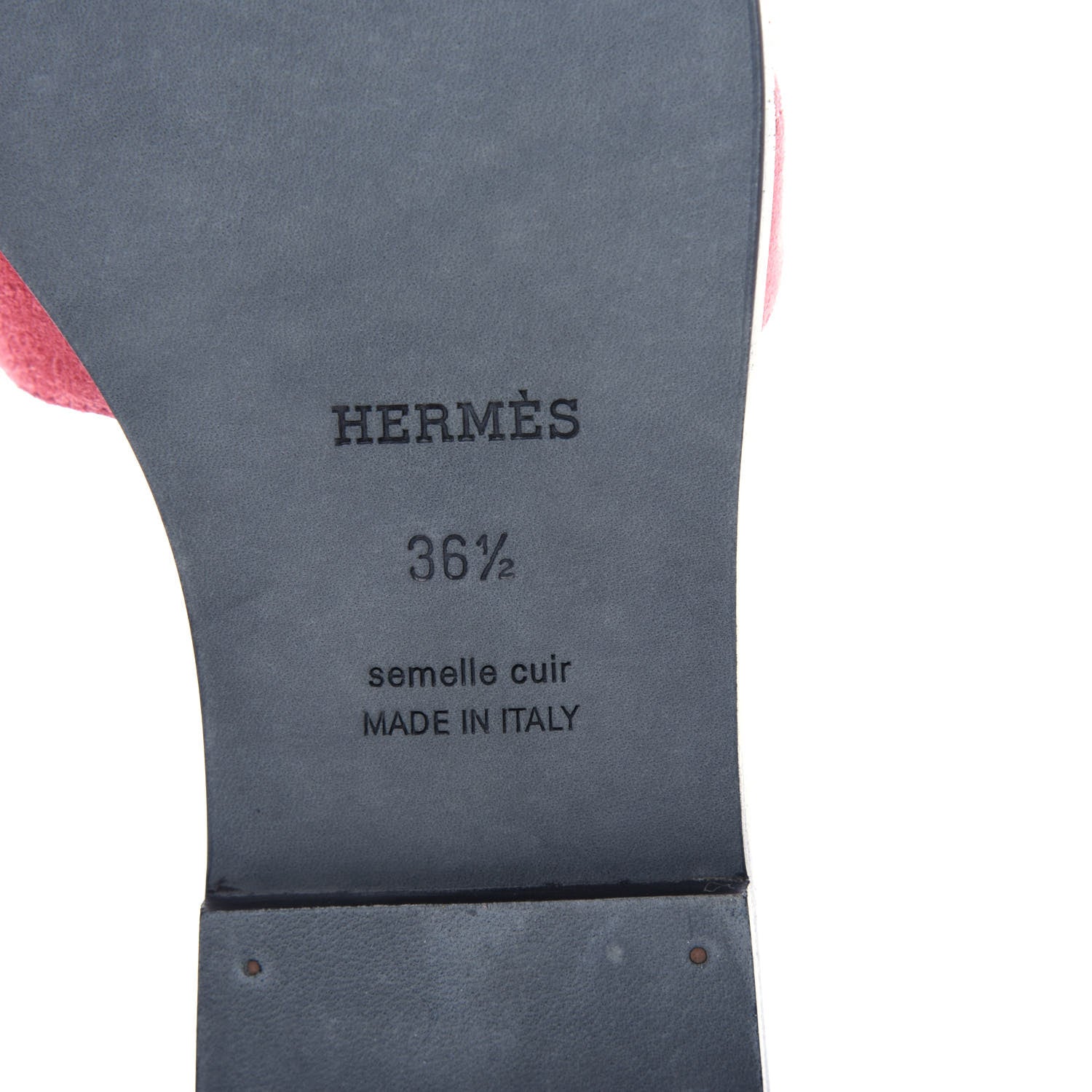 Hermes Suede Goatskin Oran Sandals 36.5 Rose De Venice 9 of 11