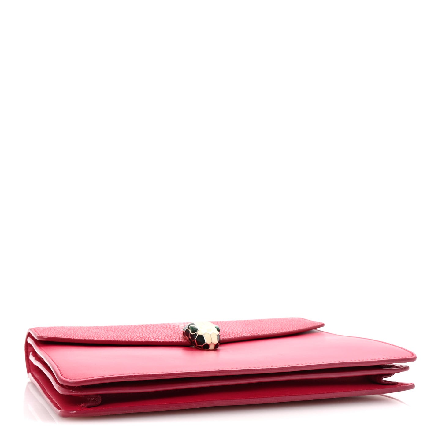 Calfskin Galuchat Serpenti Forever Shoulder Bag Pink