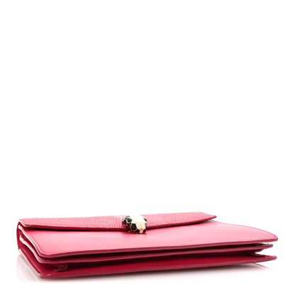 Bulgari Calfskin Galuchat Serpenti Forever Shoulder Bag Pink 4 of 9