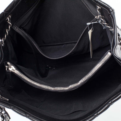 Chanel Lambskin New Bubble Quilt North South Tote Black 8 of 9