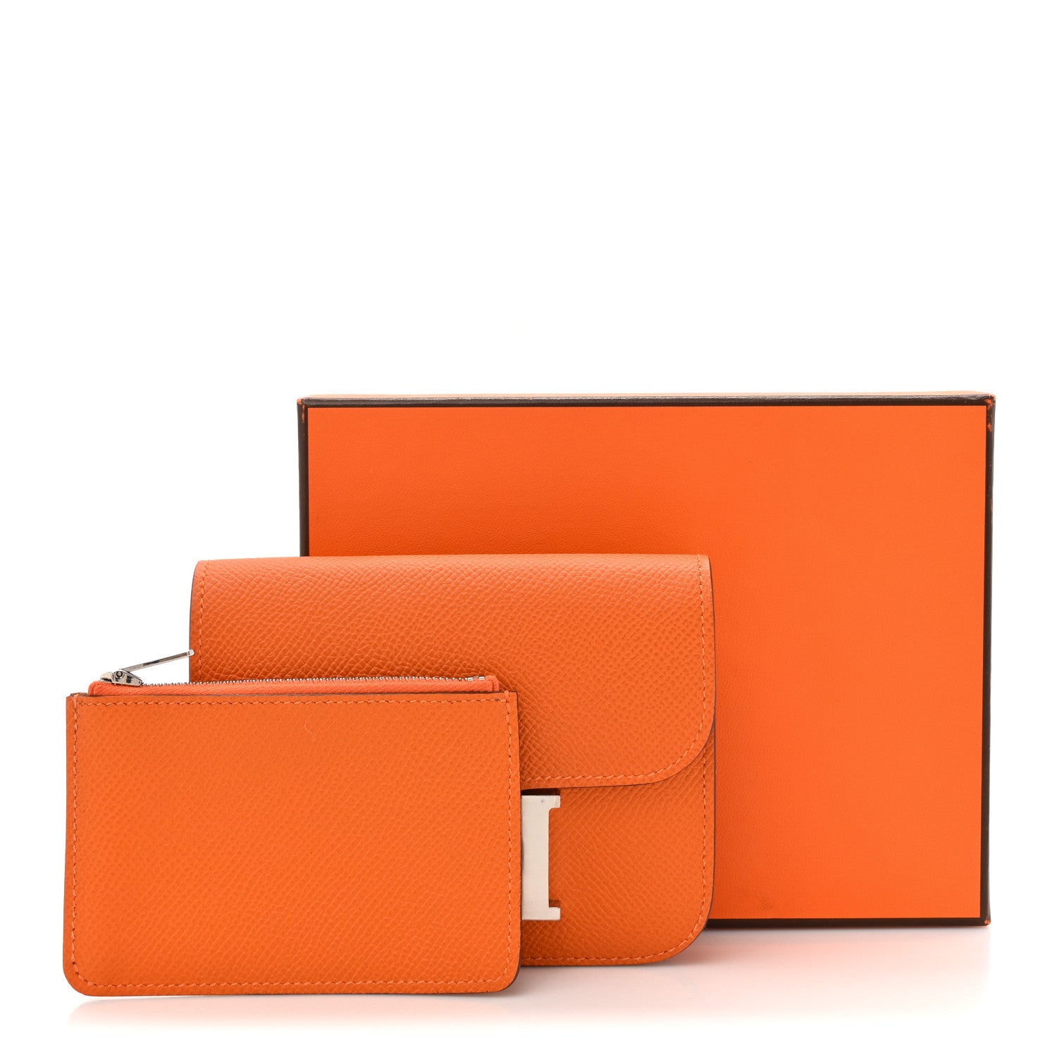 Hermes Epsom Constance Slim Wallet Orange 13 of 13