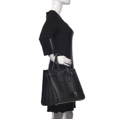 Saint Laurent Grained Calfskin Large Sac De Jour Carryall Black 2 of 13