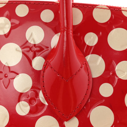 Louis Vuitton Vernis Kusama Infinity Dots Lockit MM Red 13 of 14