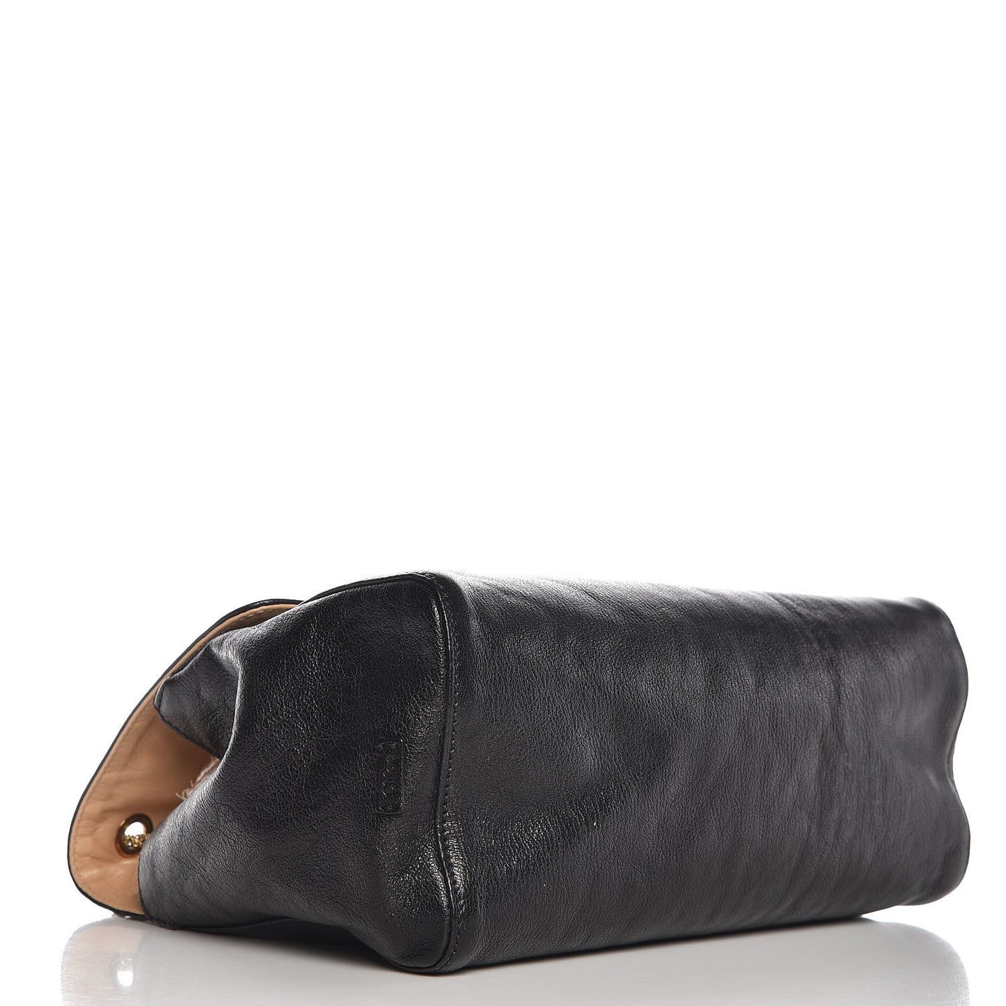 Calfskin Crystal Tassel Flap Bag Black