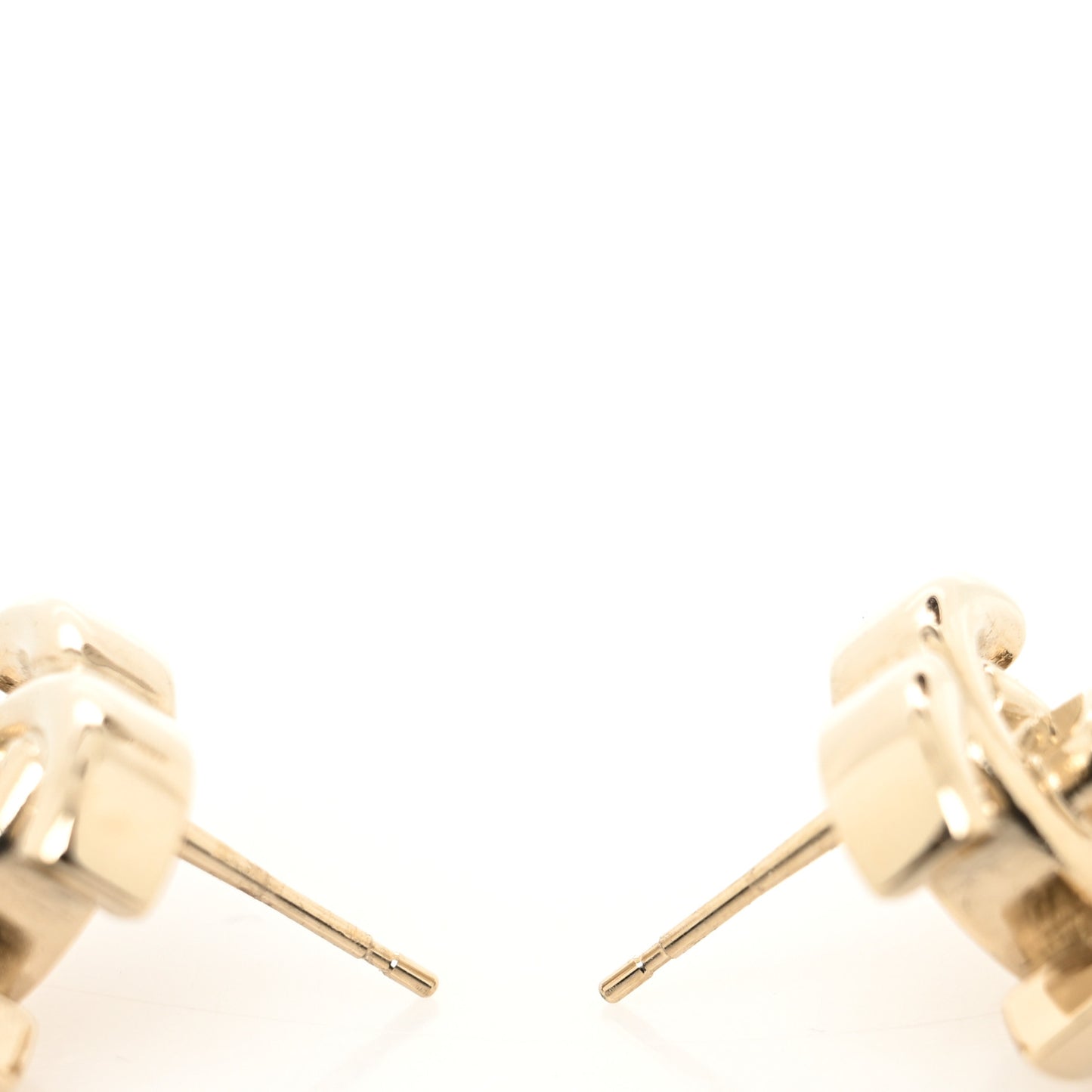 Metal CC Turnlock Earrings Gold