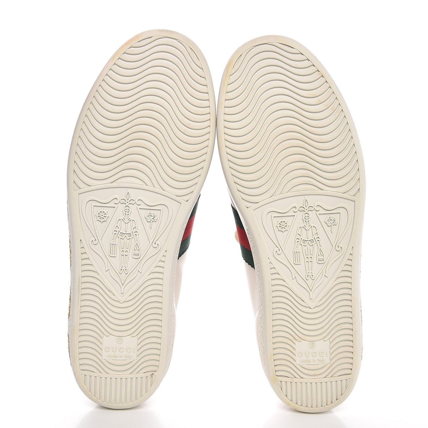 X SEGA Calfskin Ayers Web Guccy Womens Ace Sneakers 37 White