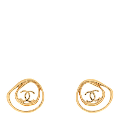 Chanel Metal CC Swirl Earrings Gold 1 of 5