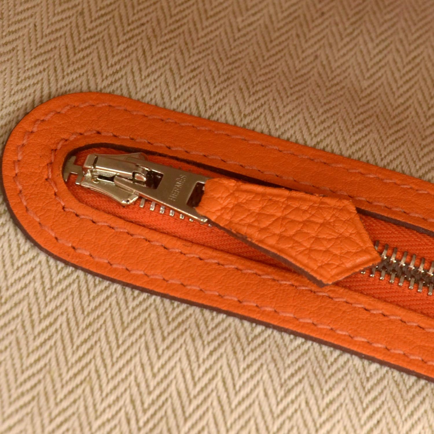 Hermes Veau Negonda Garden Party Tote 36 Orange 5 of 7