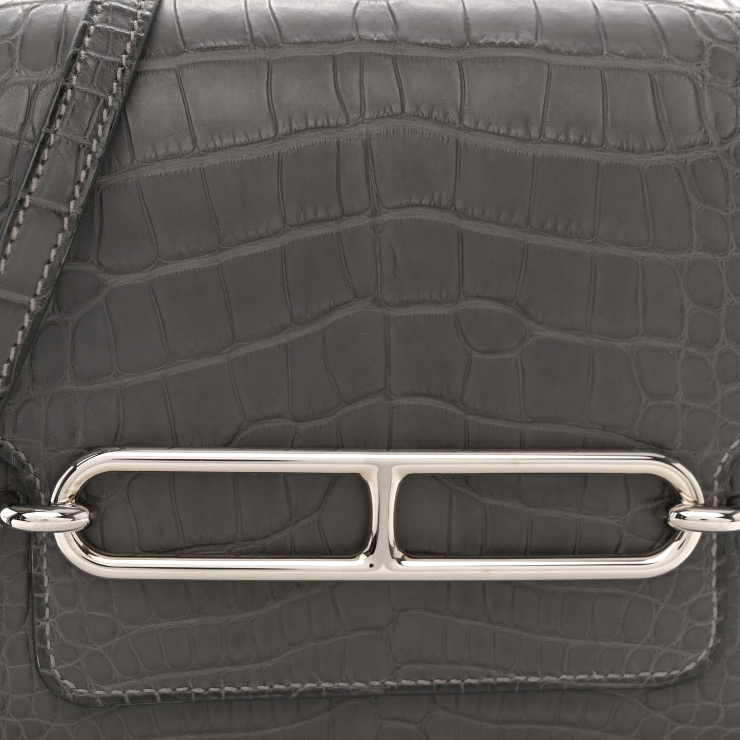Matte Alligator Mini Sac Roulis Graphite