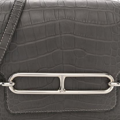Hermes Matte Alligator Mini Sac Roulis Graphite 8 of 10