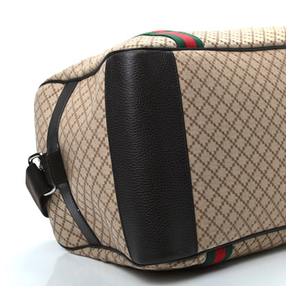 Gucci Diamante Large Web Carry On Duffle Bag Brown 7 of 8