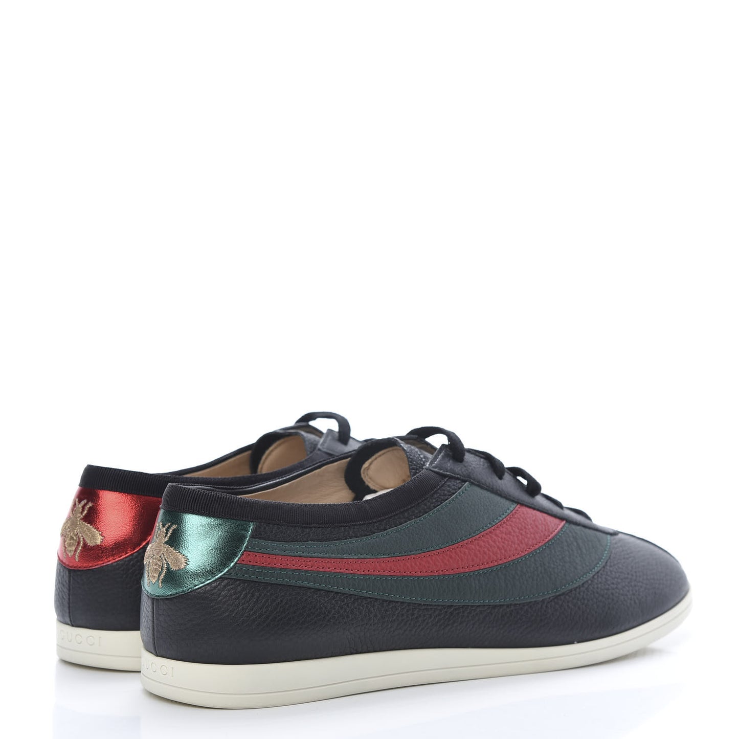 Grained Calfskin Mens Web Falacer Sneakers 8.5 Black