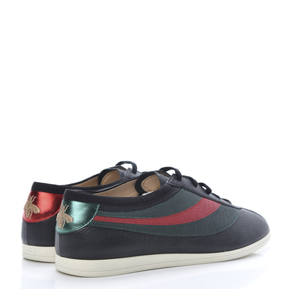 Gucci Grained Calfskin Mens Web Falacer Sneakers 8.5 Black 4 of 8