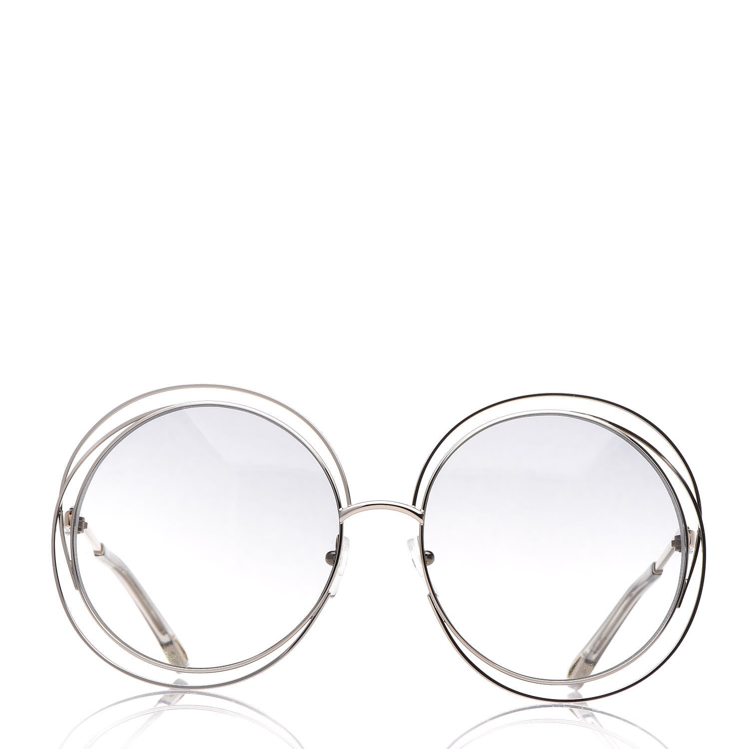 Chloe Oversize Round Carlina Oversized Round Sunglasses CE114S Grey Metallic 2 of 7
