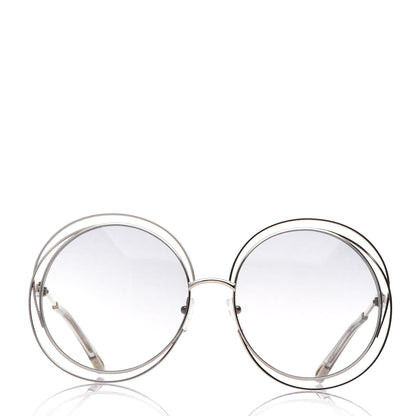 Chloe Oversize Round Carlina Oversized Round Sunglasses CE114S Grey Metallic 2 of 7