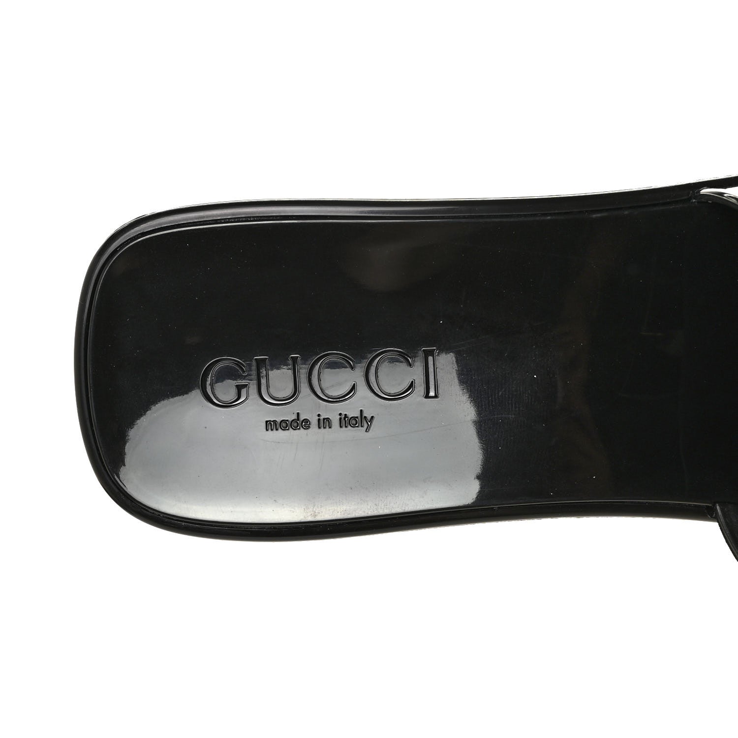 Gucci Rubber Gucci Logo Womens Platform 20/60mm Slide Sandals 37 Black 7 of 8