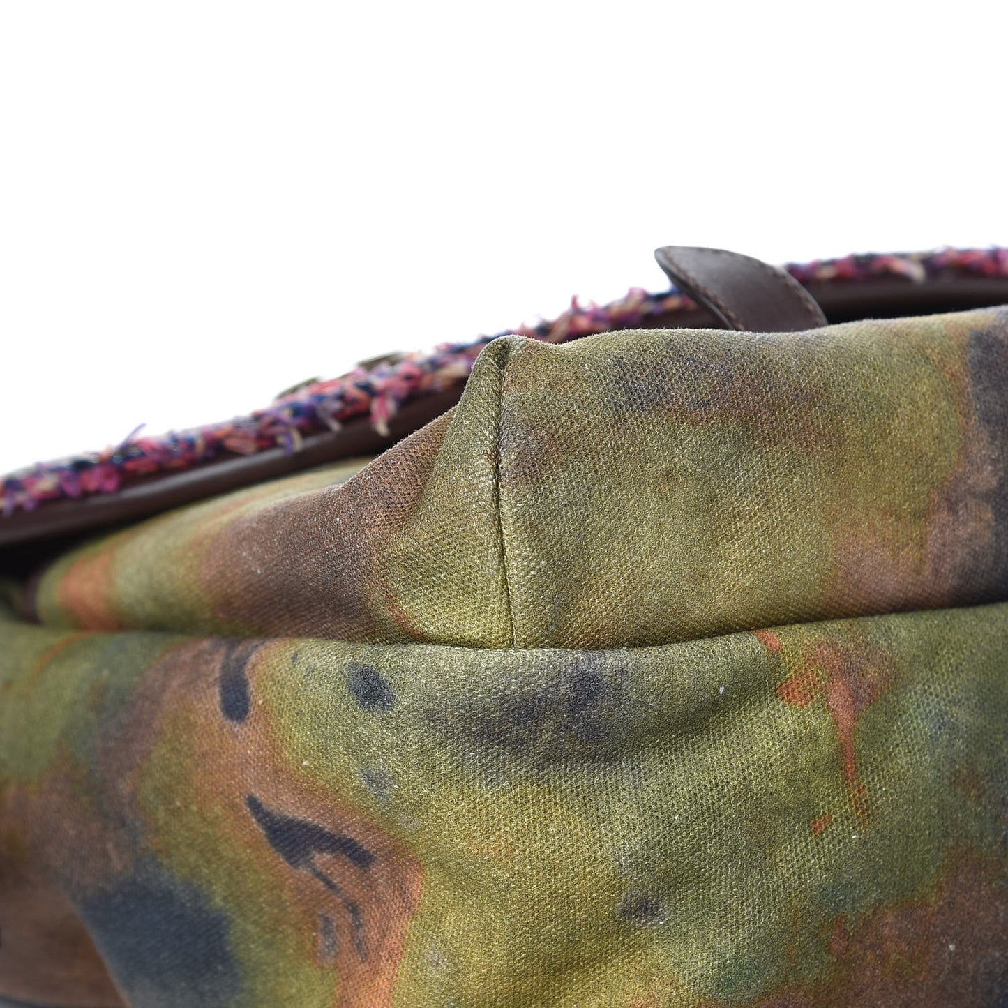 Washed Toile Large Graffiti On The Pavements Messenger Khaki Multicolor