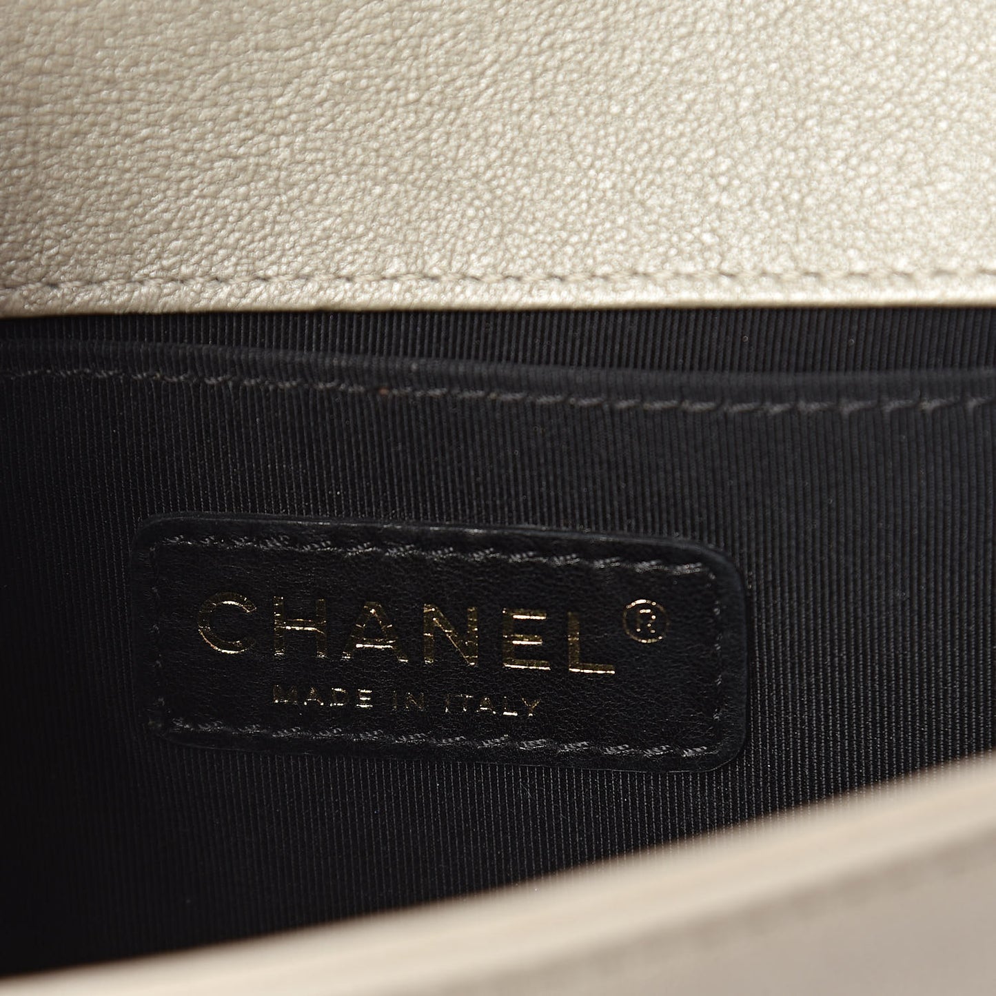 Metallic Lambskin Small Scaled Boy Flap Gold