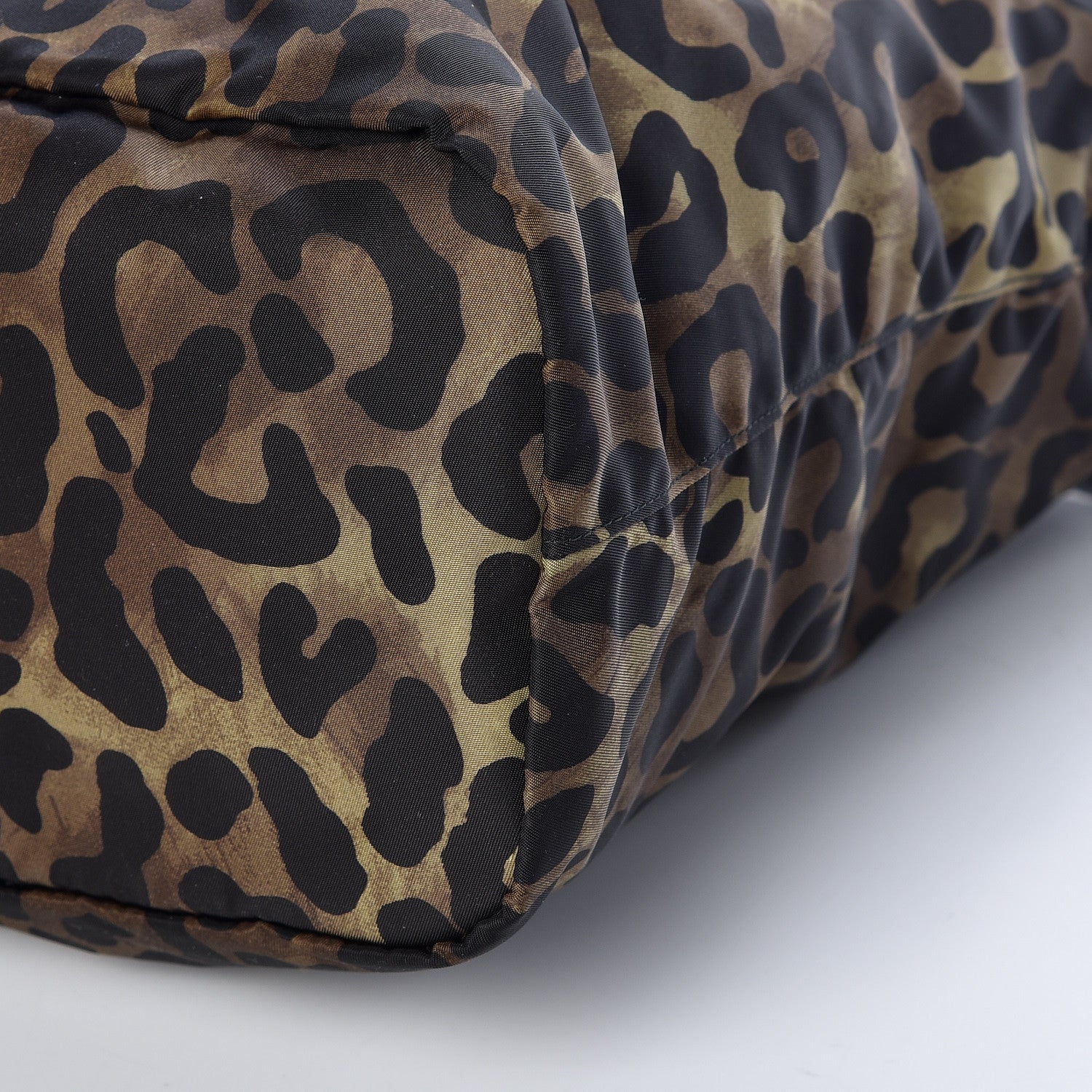 Prada Tessuto Nylon Saffiano Leopard Print Tote Mimetico 10 of 10
