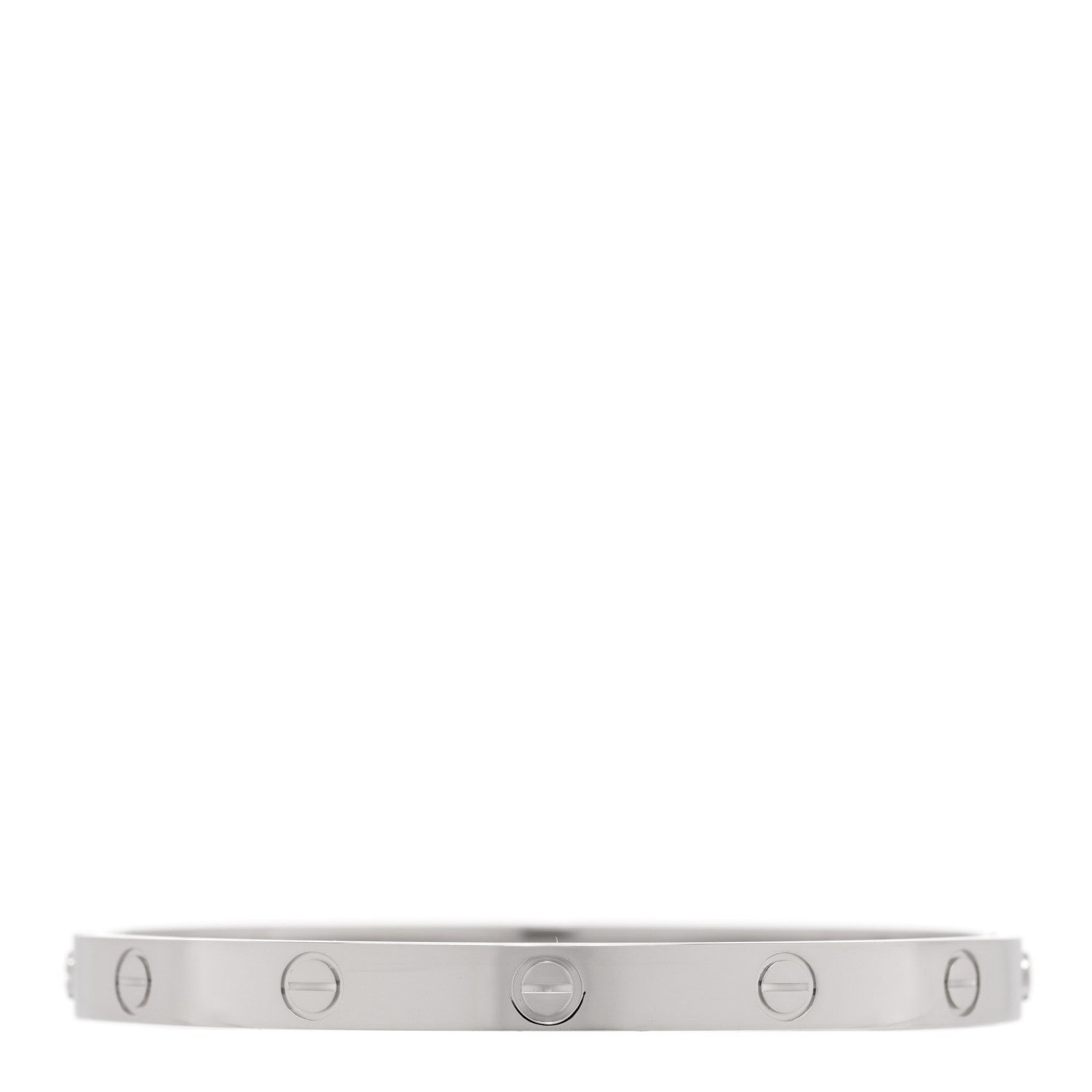 Cartier 18K White Gold LOVE Bracelet 18 1 of 8