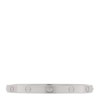 Cartier 18K White Gold LOVE Bracelet 18 1 of 8
