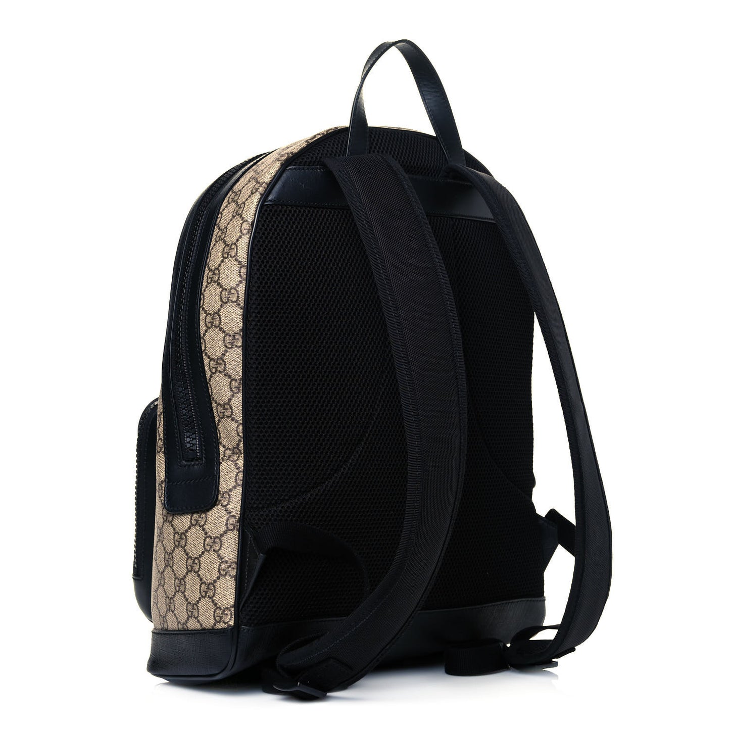 GG Supreme Monogram Medium Backpack Black