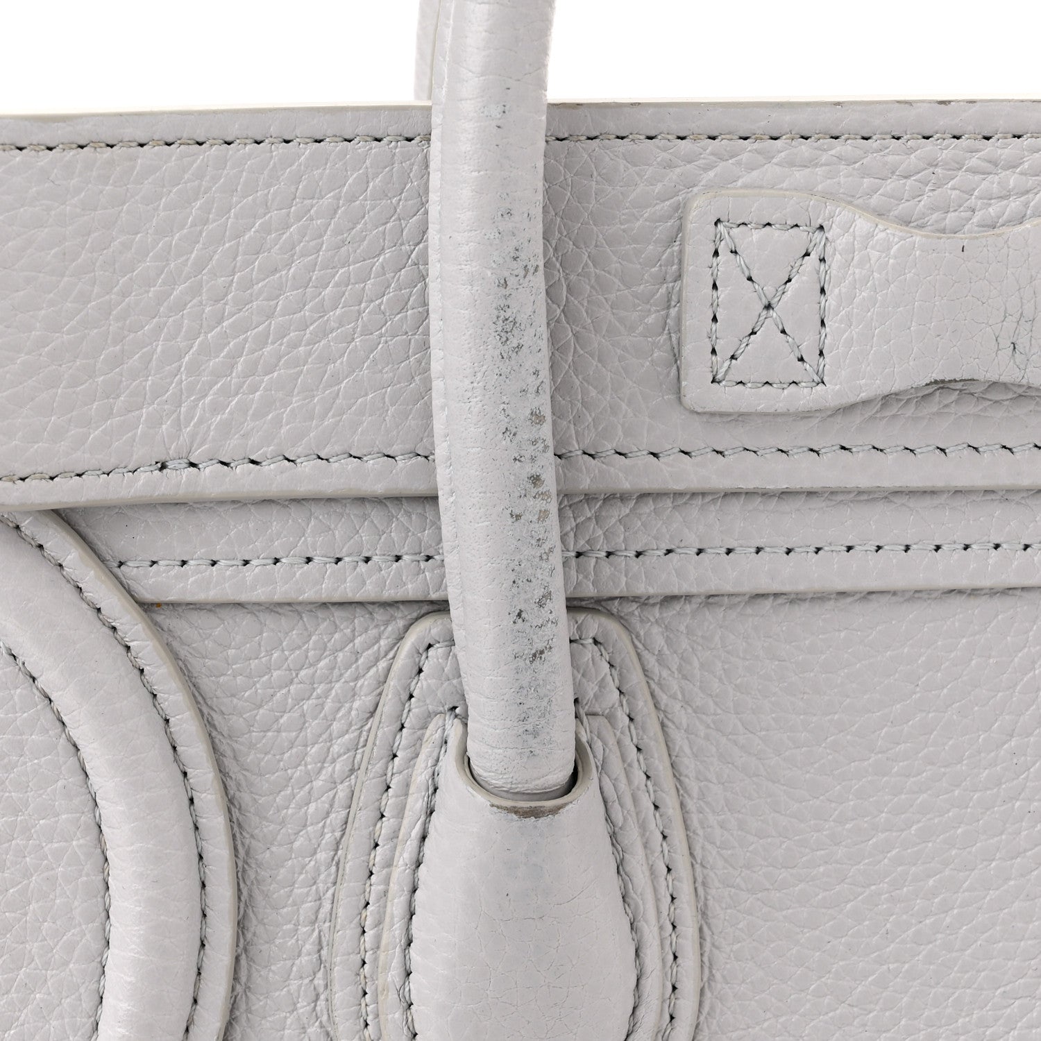 Celine Drummed Calfskin Nano Luggage Lune 14 of 17