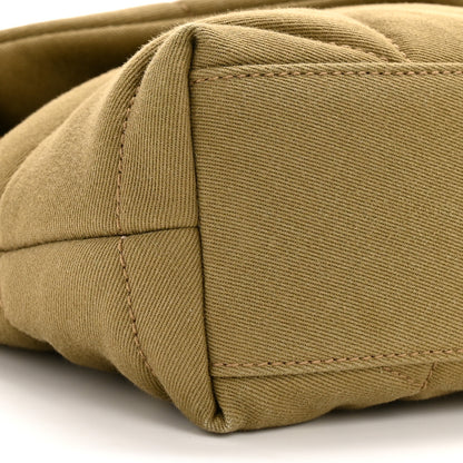 Saint Laurent Canvas Quilted Toy Loulou Puffer Monogram Chain Satchel Fir Green 9 of 12