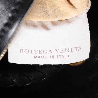 Bottega Veneta Waxed Leather Intrecciato Farfalle Draw-String Bag Nero Black 7 of 10