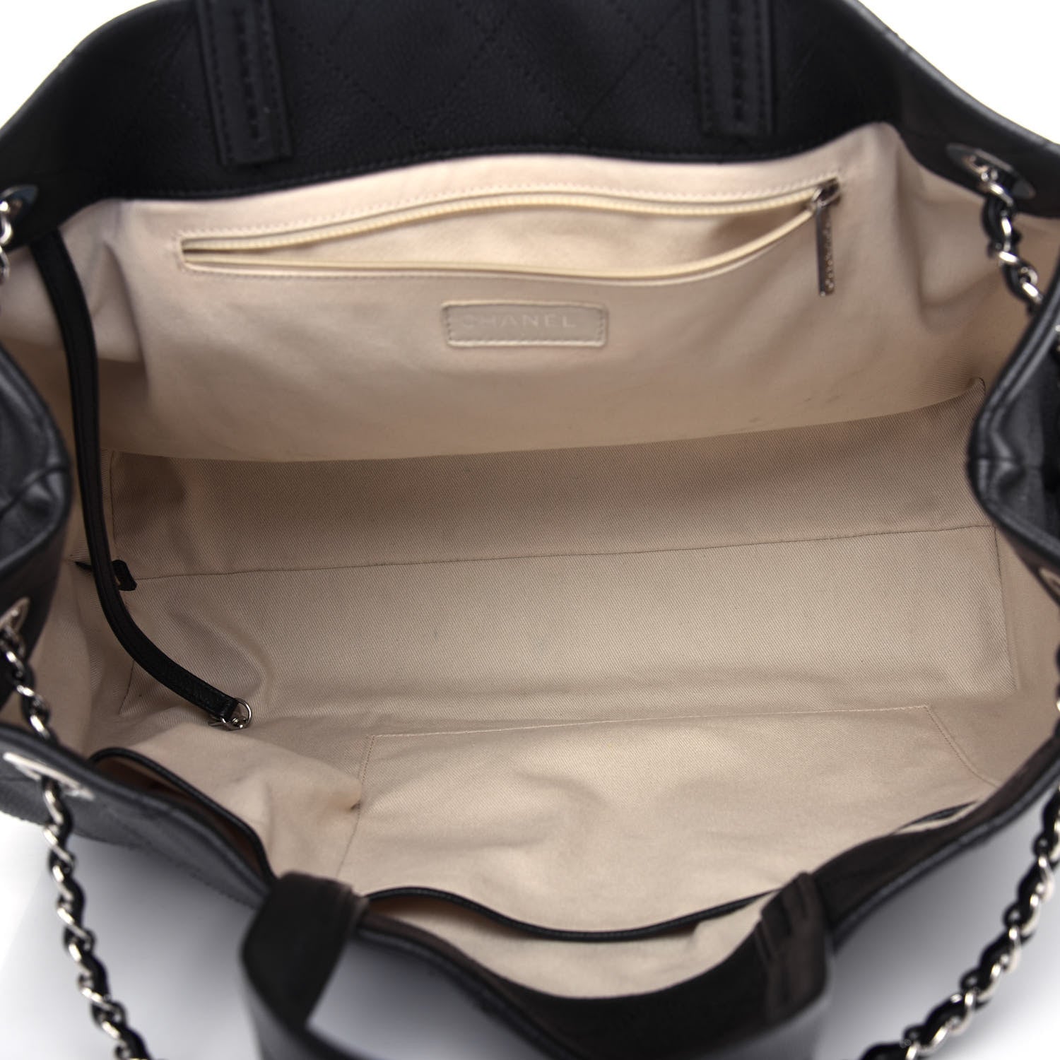 Chanel Grained Calfskin CC Pocket Tote Black 5 of 10