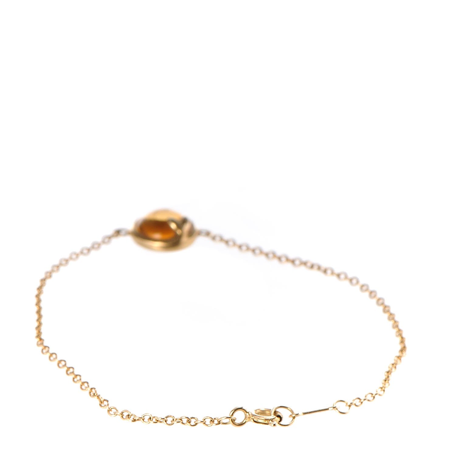 Tiffany 18K Yellow Gold Citrine Paloma Picasso Olive Leaf Bracelet 3 of 5
