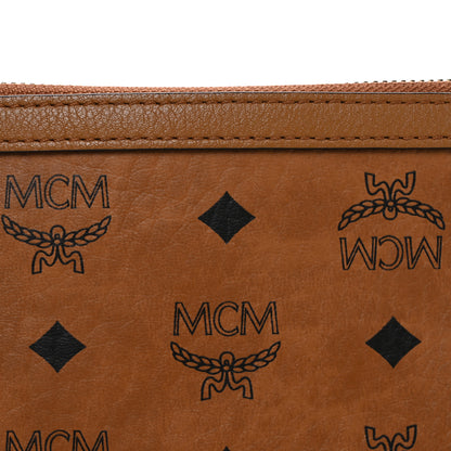 MCM Visetos Medium Stark Wristlet Pouch Cognac 7 of 10
