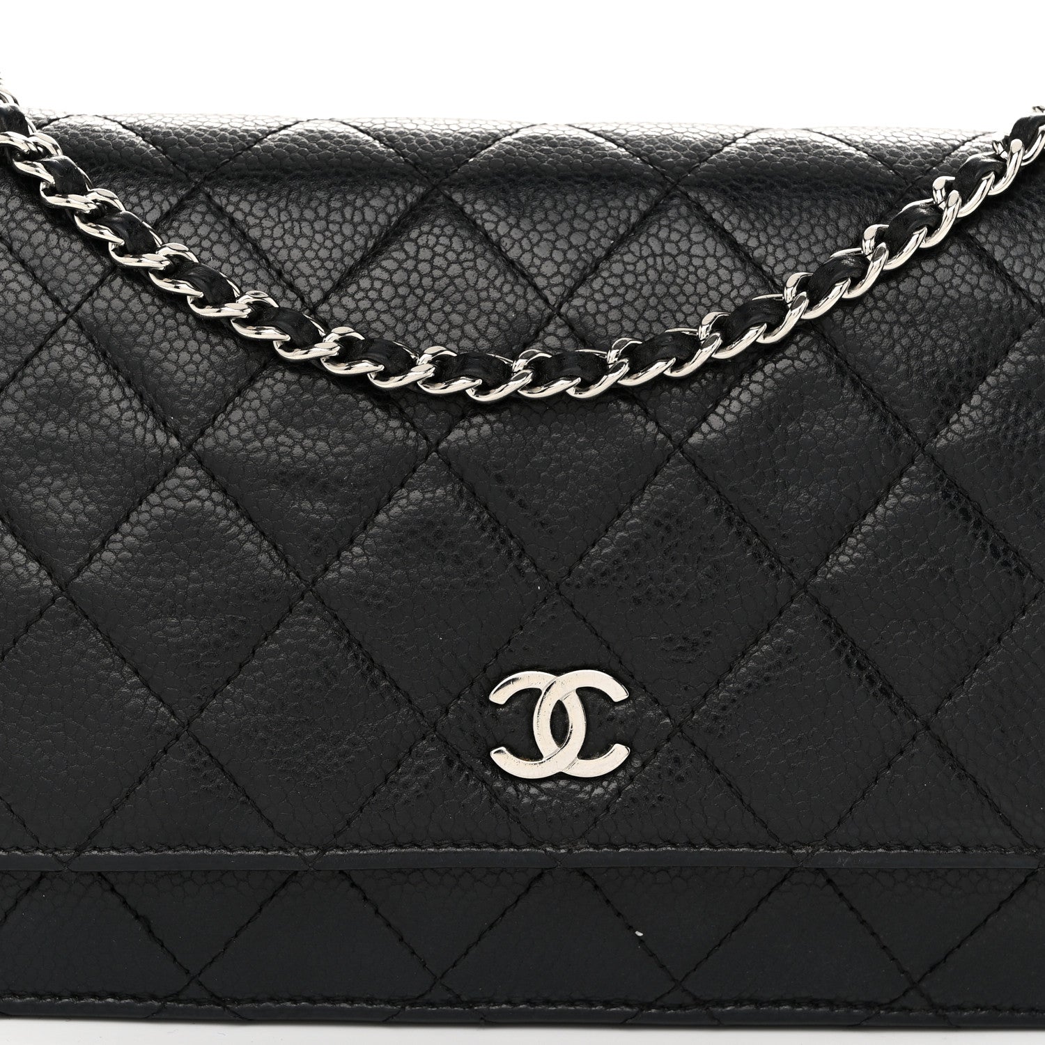 Chanel Caviar Quilted Wallet on Chain WOC Black 8 of 11