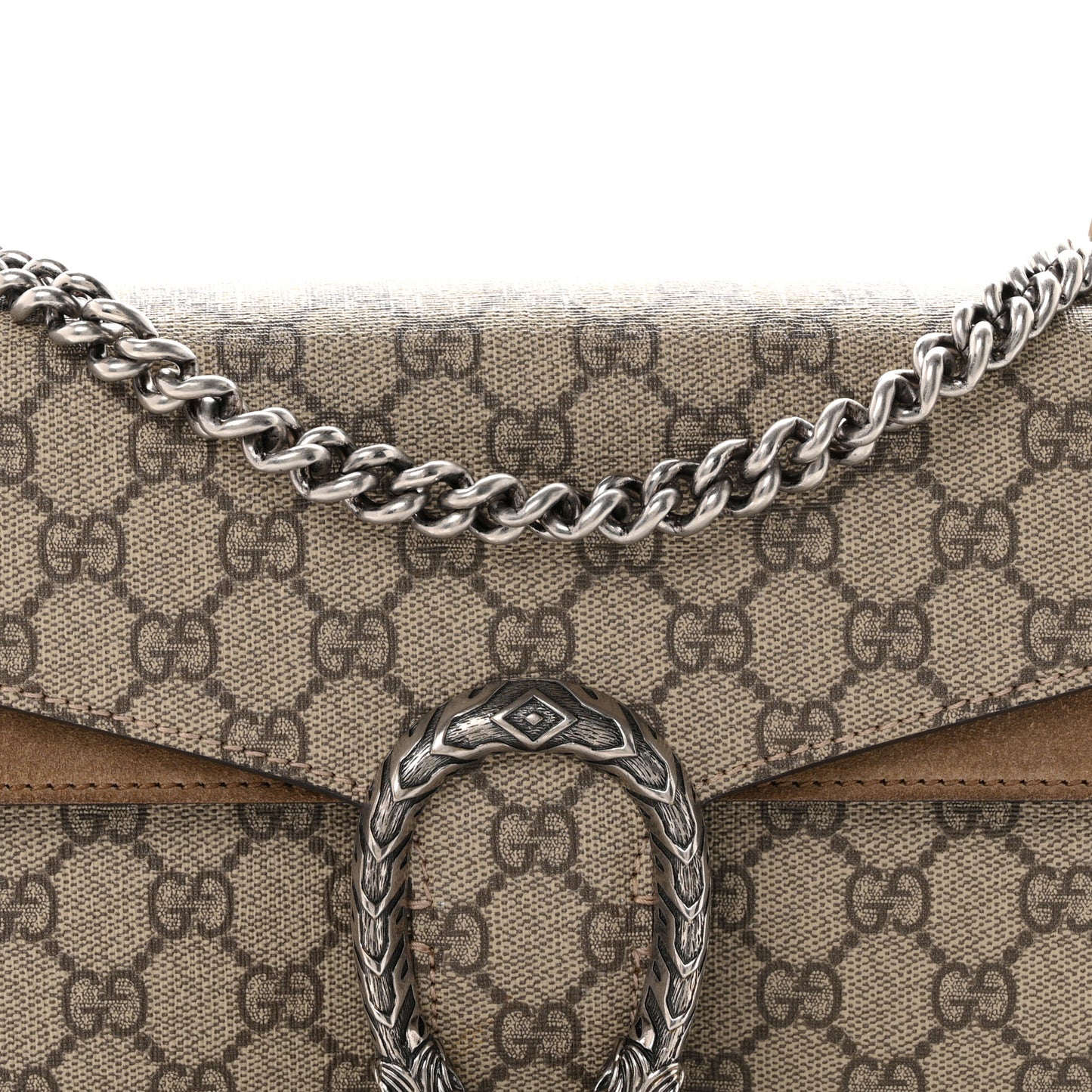 GG Supreme Monogram Small Dionysus Shoulder Bag Taupe