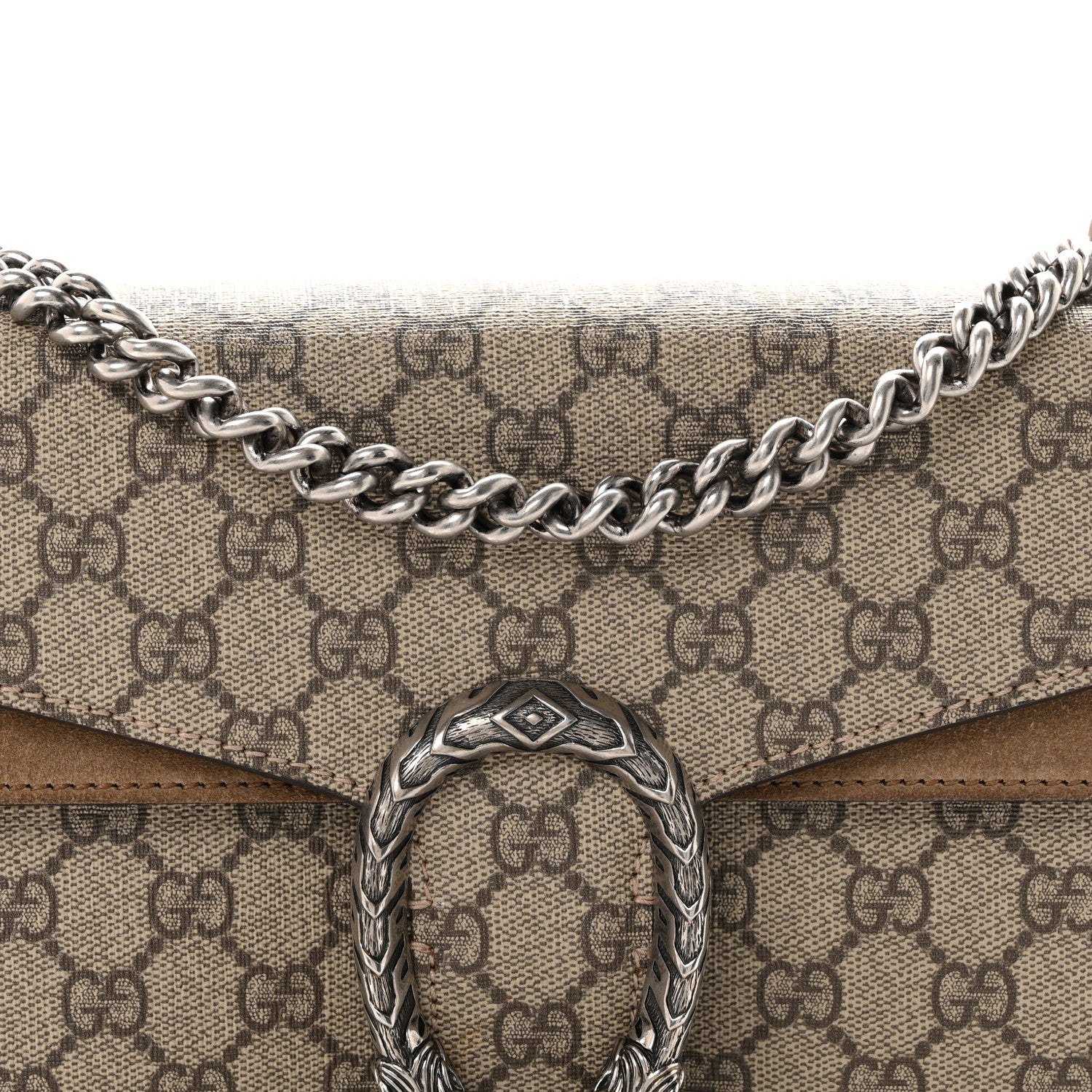 Gucci GG Supreme Monogram Small Dionysus Shoulder Bag Taupe 8 of 10