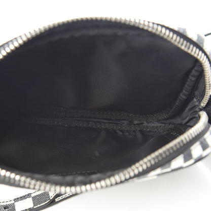 Givenchy Grained Calfskin Checkered Print Messenger Black White 5 of 16