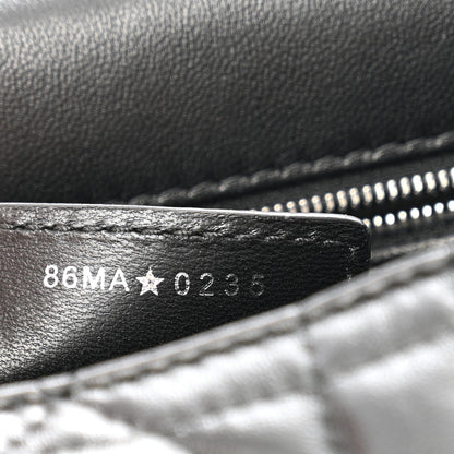 Christian Dior Calfskin Macrocannage Medium Caro Bag Black 7 of 11