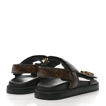 Louis Vuitton Monogram LV Sunset Comfort Flat Sandals 36 Cacao Brown 5 of 11