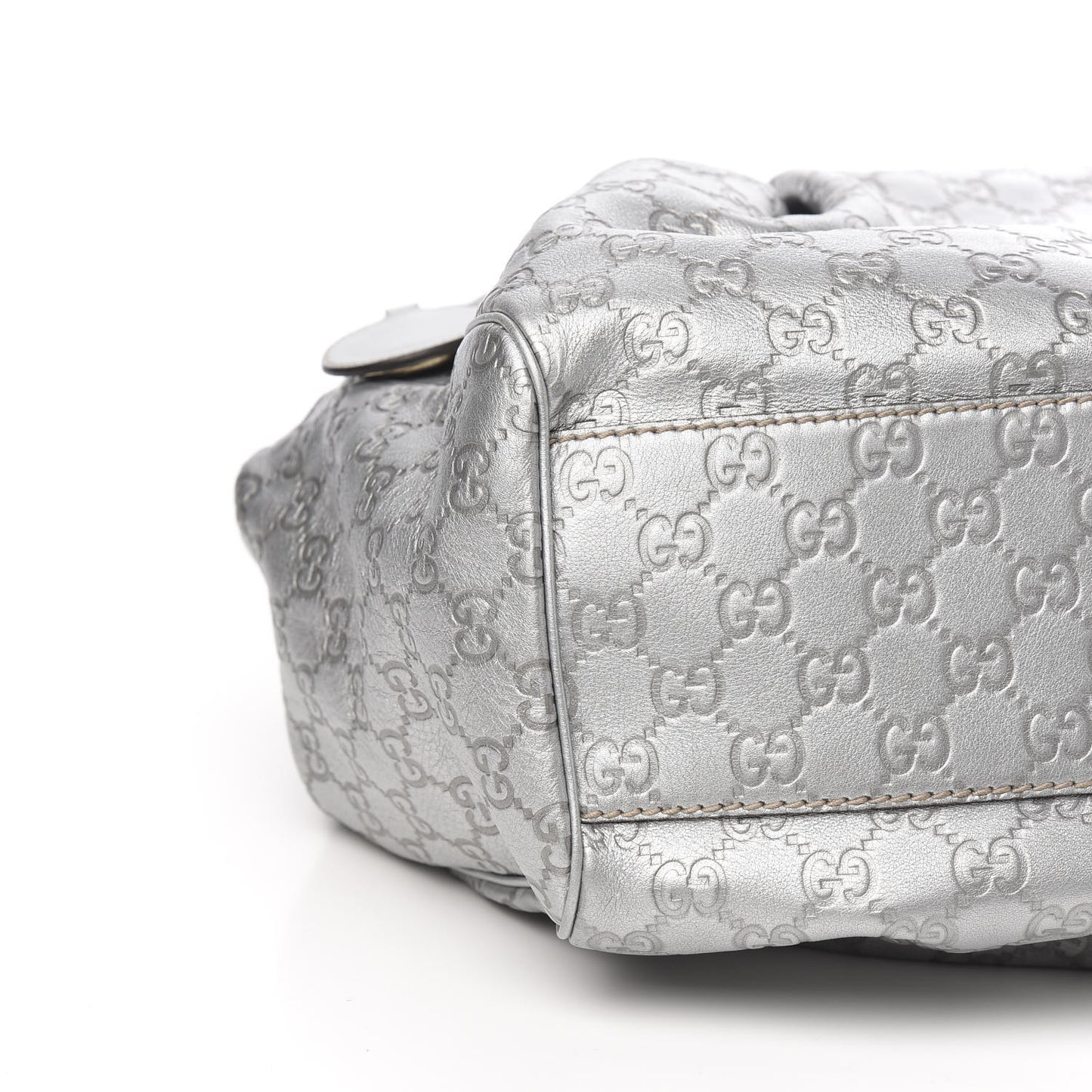 Guccissima Large Sukey Tote Silver