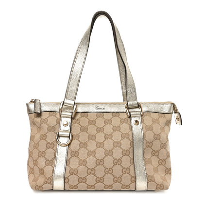 Gucci Monogram Small Abbey Tote  Gold 1 of 10