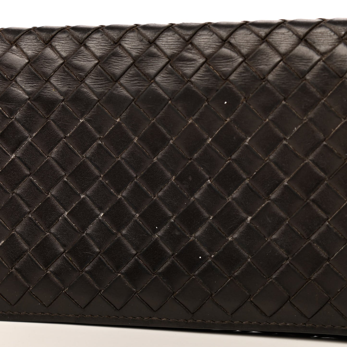 Nappa Intrecciato Continental Flap Wallet Brown
