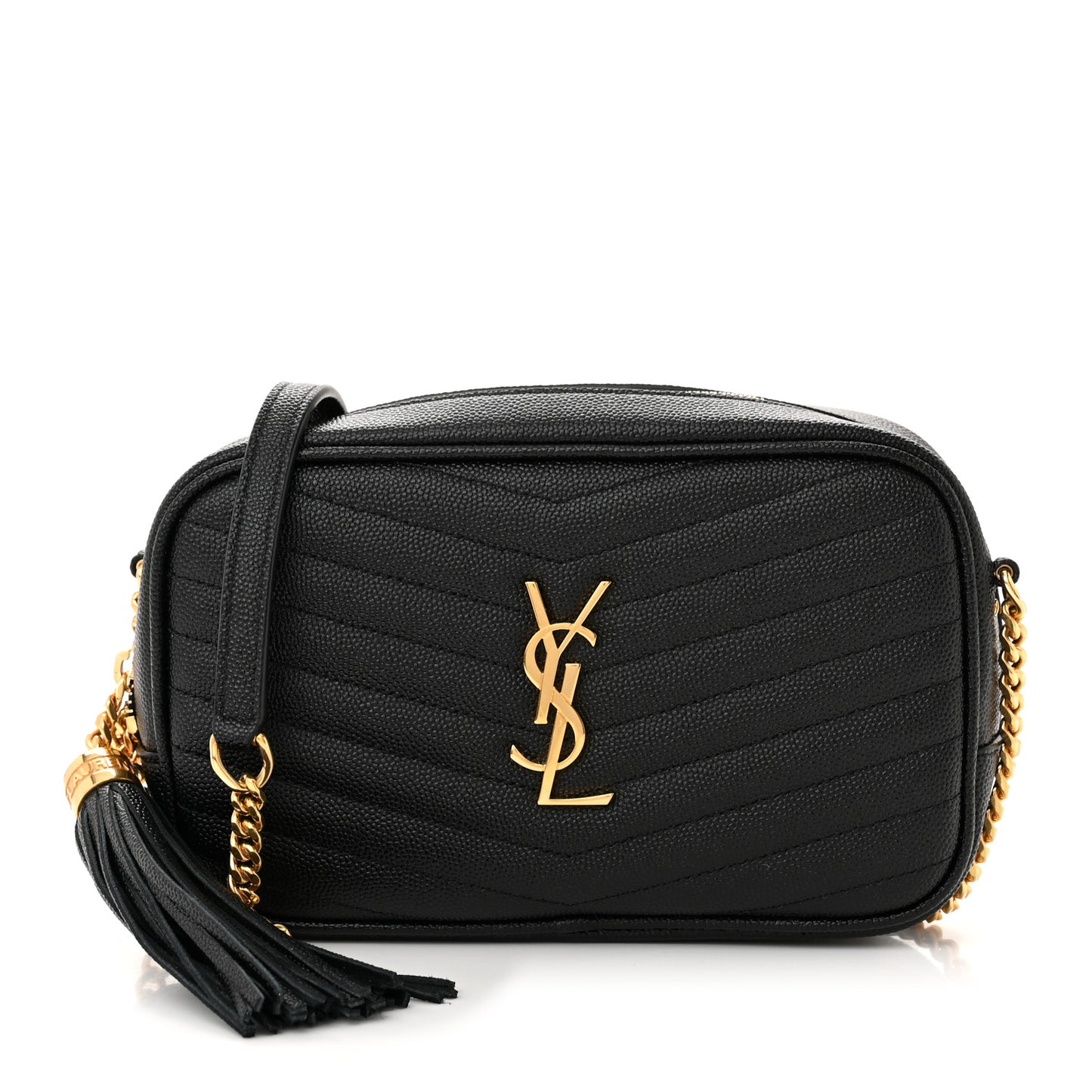 Grain De Poudre Matelasse Monogram Mini Lou Camera Bag Black