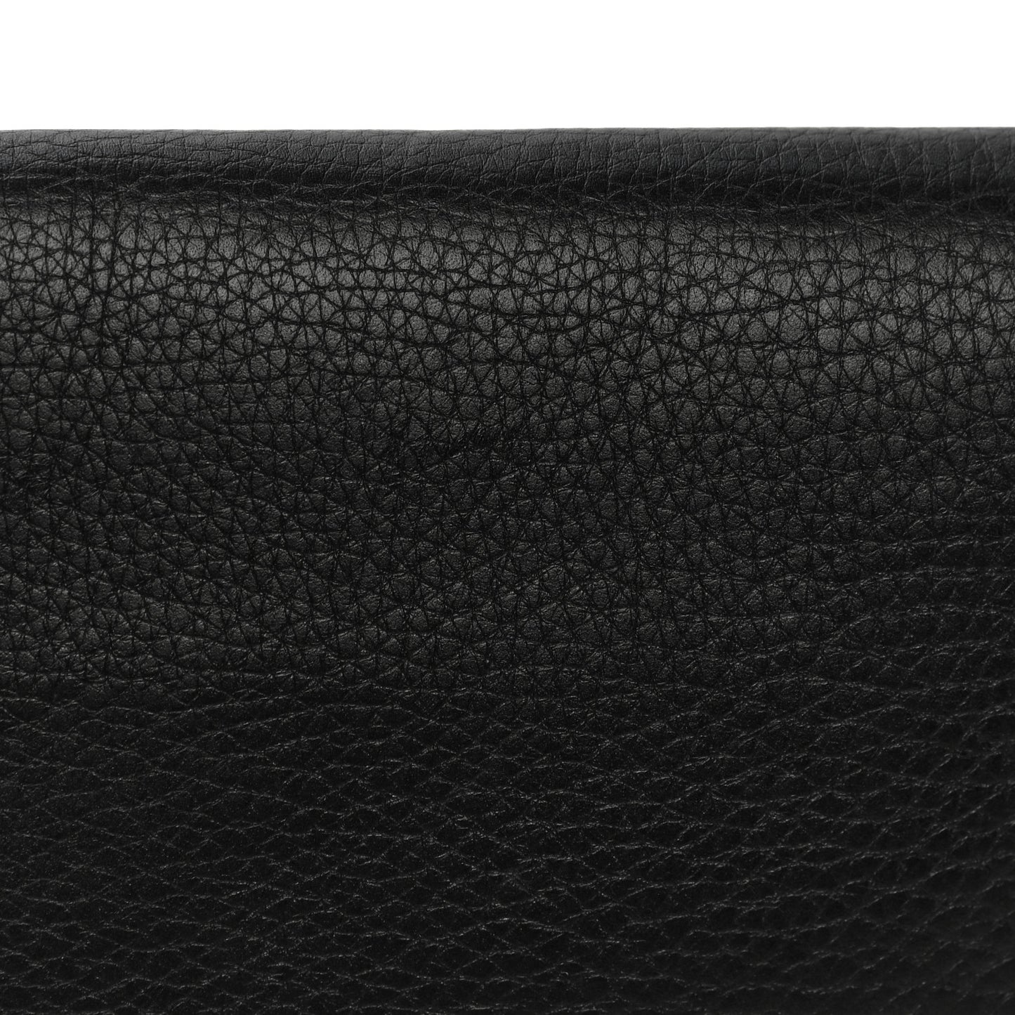 Pebbled Calfskin Medium Soho Clutch Black