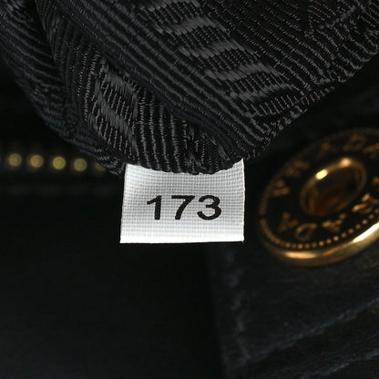 Prada Tessuto Nylon Vitello Daino Tote Black 7 of 10