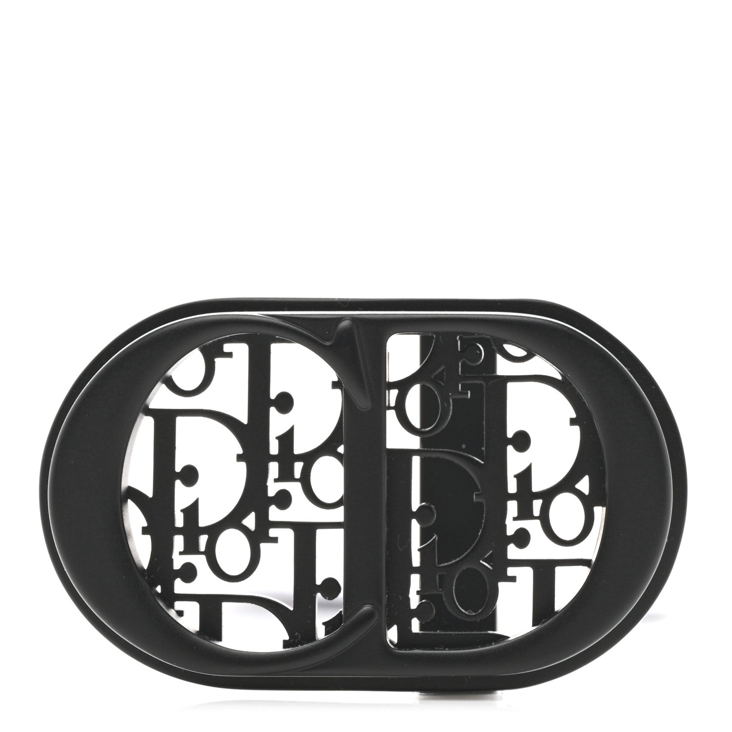 Christian Dior Metal CD Oblique 35mm Belt Buckle Black 1 of 4