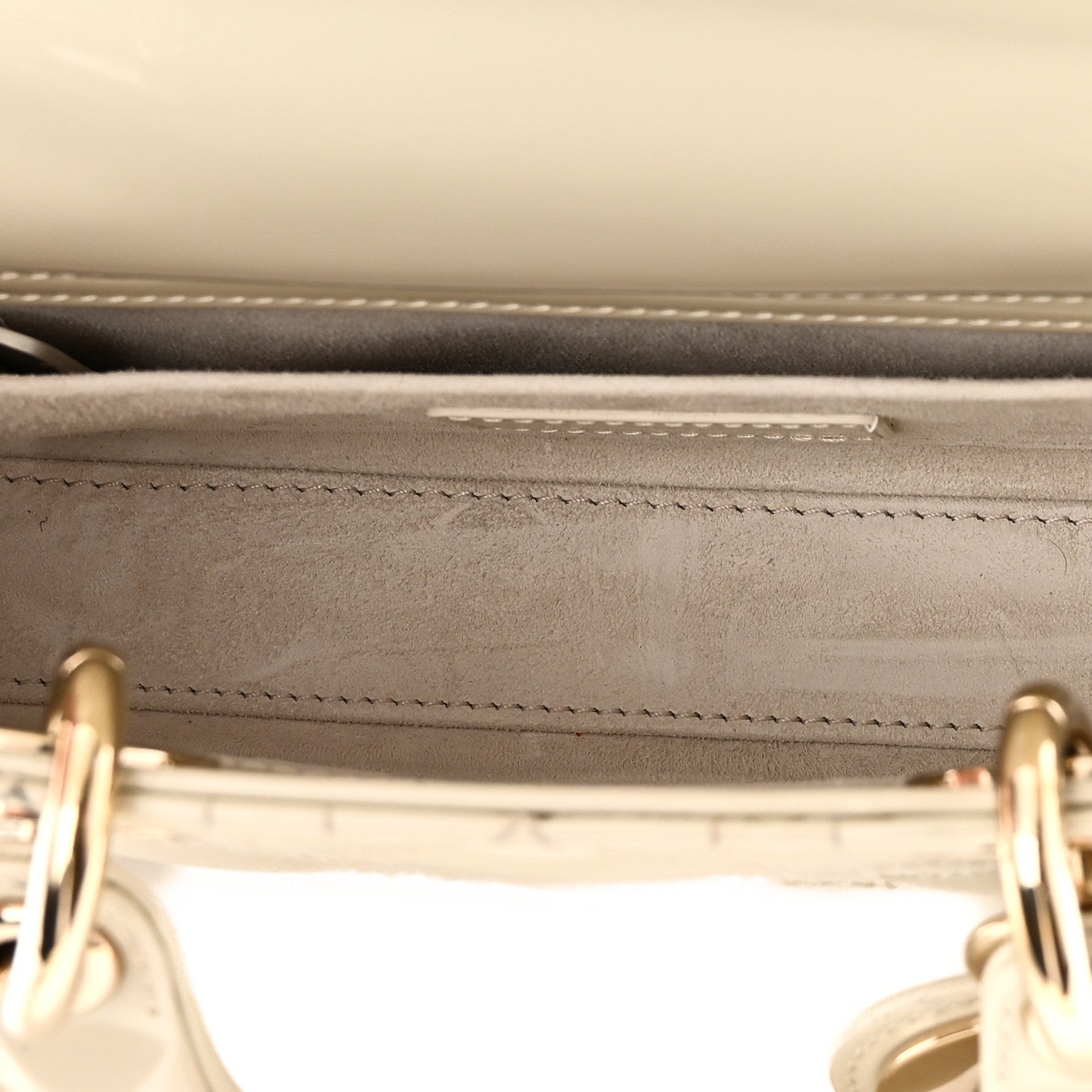 Christian Dior Patent Cannage Small Lady D-Joy White 5 of 10