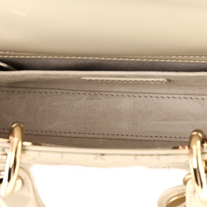 Christian Dior Patent Cannage Small Lady D-Joy White 5 of 10