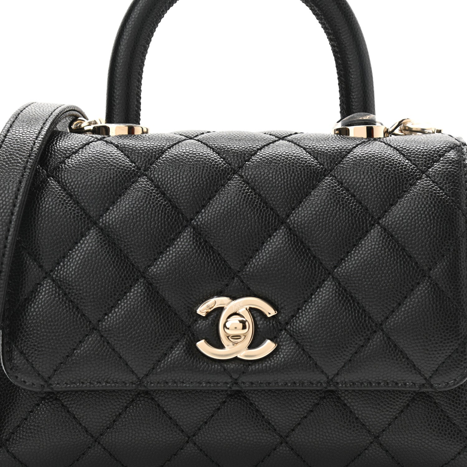 Chanel Caviar Quilted Extra Mini Coco Handle Flap Black 8 of 11