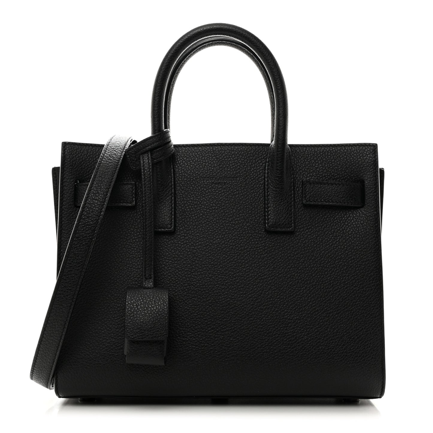 Grained Calfskin Nano Sac De Jour Black