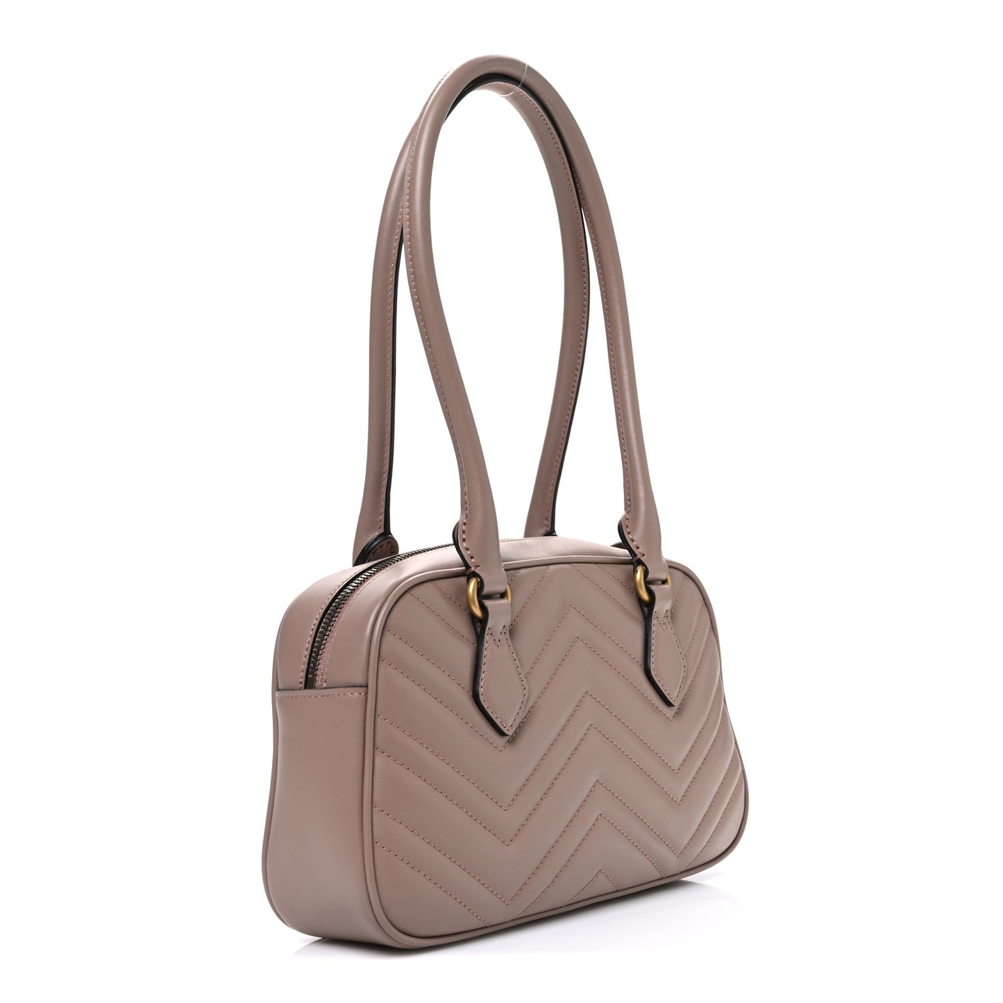 Calfskin Matelasse Small GG Marmont East West Shoulder Bag Porcelain Rose